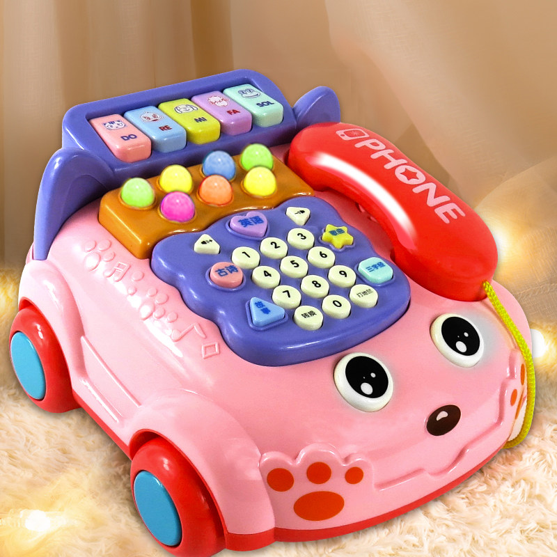 Baby boy toy simulation telephone seat machine male baby music multifunction puzzle early to teach 1-year-old 2 little girl