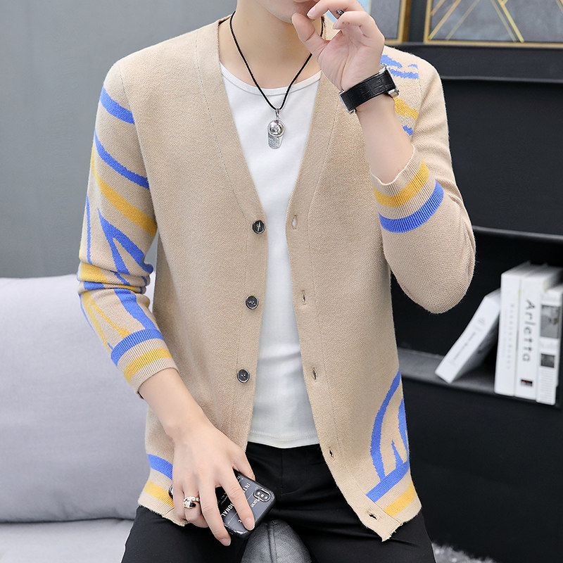In 2022, new sweater men knitted shirt and autumn Han edition teen handsome student trend sweater