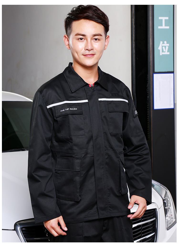FAW Volkswagen Audi overalls phù hợp với xe nam 4S cửa hàng dụng cụ dịch vụ bảo trì xưởng mùa thu và mùa đông Dịch vụ sửa chữa ô tô dài tay áo thể thao