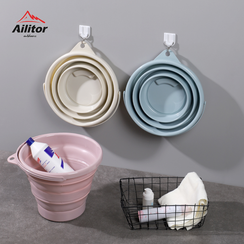 Outdoor folding portable bucket Tourism Self-driving tour Telescopic Water Storage Fishing Camping Supplies Car Wash Bucket