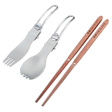 Дорожная портативная посуда для пикника, складная ложка, вилка, палочки для еды, комплект, 3 предмета