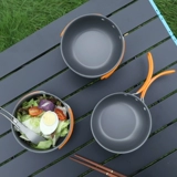 Дорожная портативная посуда для кемпинга для выхода на улицу, комплект для еды для путешествий