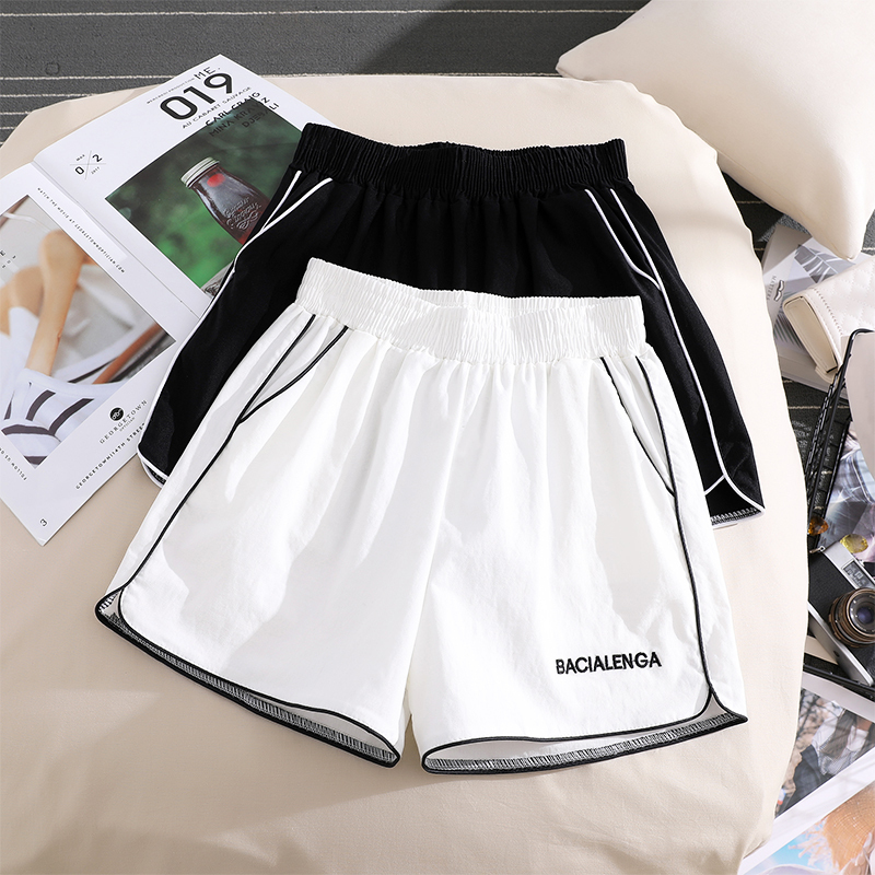 Women's Summer Sports Shorts, Loose Fit, Suitable for Running and Fitness, High-Waisted, Wide-Leg, Slimming, Quick-Drying, Casual, Home Wear, Sleep Pants