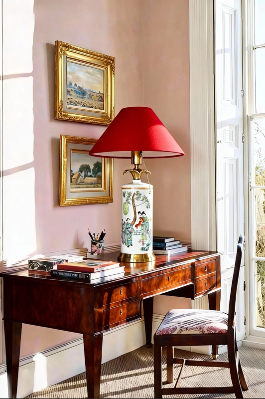 Old Money Style Table Lamp, New Chinese Style Table Lamp, Wedding Room Table Lamp, Chinese Romantic Table Lamp, Ceramic Table Lamp, Bedside Lamp