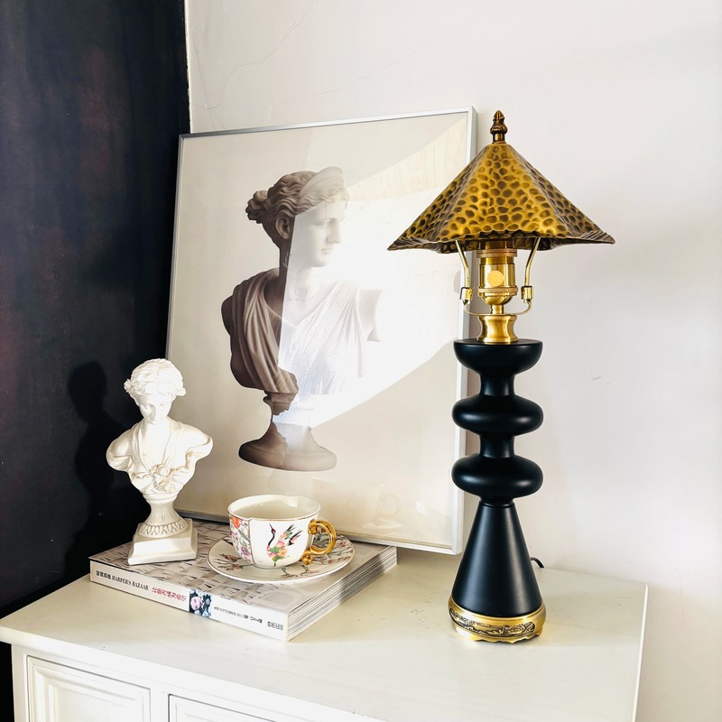 Old Money Style Table Lamp, Brass and Solid Wood Vintage Table Lamp, Bedside Table Lamp, Study Table Lamp, Smart Remote Control Table Lamp Old Money Style Table Lamp, Brass and Solid Wood Vintage Table Lamp, Bedside Table Lamp, Study Table Lamp, Smart Remote Control Table Lamp