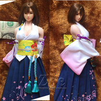 1 6 female soldiers TBLeague phicen kimono Yuna Final Fantasy dress decoration
