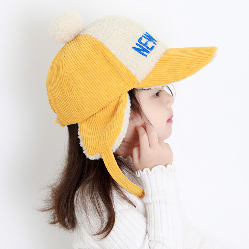 Children's Lei Feng Hat Protective Ear Hat Autumn Winter Fashion Lamb Suede Thickening Warm Men And Women's Hat Toddler Toddler Baseball Cap