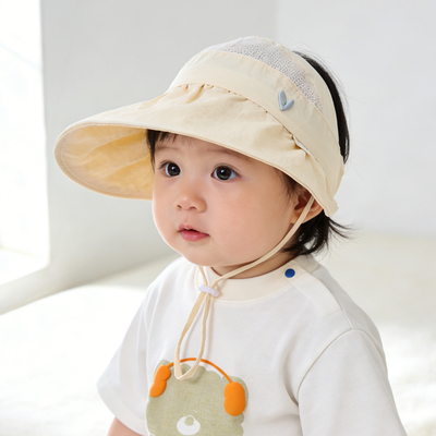 Baby Sun Hat, Infant Sun Protection Hat, Summer Children's Hat, Girls' Open-Top Hat, Breathable Mesh, Boys' Wide Brim Hat — 6