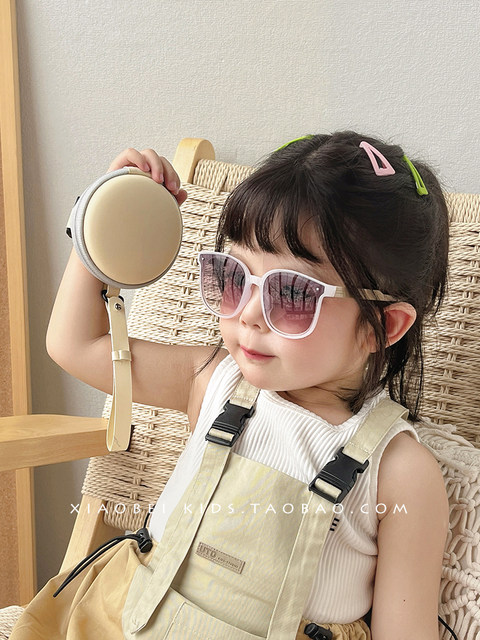 Foldable sunglasses, children's sunglasses, girls' visors, boys' baby sunglasses, anti-UV parent-child models
