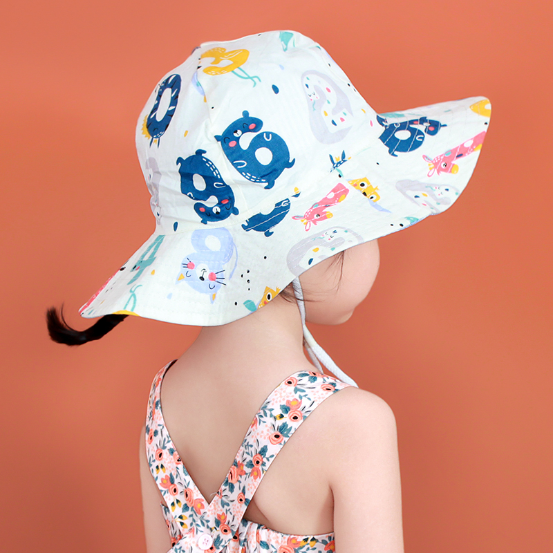 Kids Fisherman Hat Summer Thin Sunscreen Hat Girls Sun Visor Boy Baby Hat Toddler Beach Hat Spring and Autumn