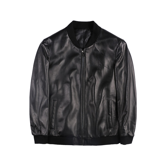 ເສື້ອຍືດຫນັງ Fairfat ຜູ້ຊາຍລົດຈັກແບບໃຫມ່ຂອງໄວຫນຸ່ມໃນແບບເກົາຫຼີທີ່ສວຍງາມ jacket baseball collar sheepskin jacket