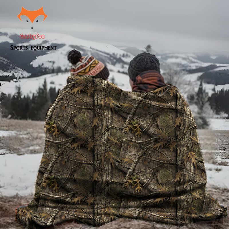 Spring and Summer Camping Blanket, Bionic Camouflage Fleece Blanket, Picnic Thickened Waterproof, Windproof, Warm, Portable, Machine Washable Spring and Summer Camping Blanket, Bionic Camouflage Fleece Blanket, Picnic Thickened Waterproof, Windproof, Warm, Portable, Machine Washable