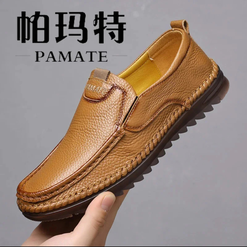Parma Men's Shoes 2025 Spring and Autumn New Pilot Style First-Layer Cowhide Shoes Men's Genuine Leather Casual Shoes Zhenmei Parma Men's Shoes 2025 Spring and Autumn New Pilot Style First-Layer Cowhide Shoes Men's Genuine Leather Casual Shoes Zhenmei