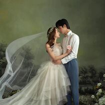 Shadow Building Oil Painting Landscape Hand-painted Background Pure Hand Painting Retro Wedding yarn Painting Art Background Cloth Photography photo cloth