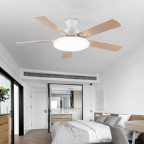 Nordic frequency conversion large wind ceiling fan lamp living room dining room fan lamp bedroom household ceiling mute iron leaf remote control