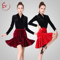 Latin Dance Course Girls Dressed in Adult Velvet Concord Town Dance Clothing Fall and Winter New Model
