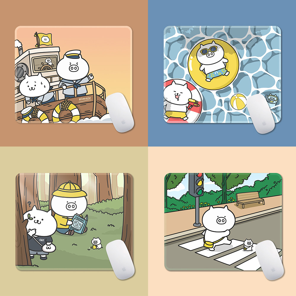 Magic Pig Cartoon Mouse Pad Cute Creative Keyboard Desk Pad Hand Pad Hand Pad Anti-slip Mat Learning Work Resistant