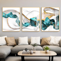 Modern minimalist sofa background wall triptych mural Light luxury abstract living room decorative painting Nordic crystal glass hanging painting