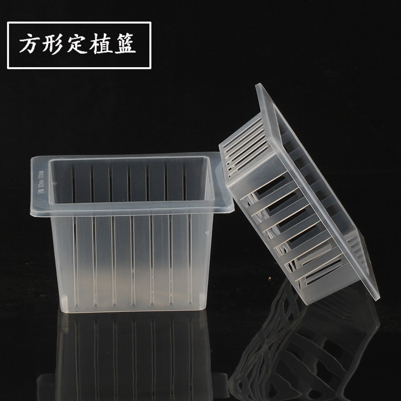 Fixed Planting Basket Plastic Hydroponic Flower Pot Square Automatic Water Absorption Glass Basin Water Cultivation of solid root shelf fixed planting basket