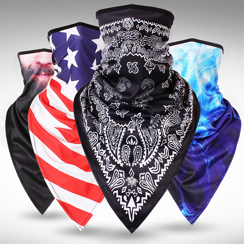 Summer extended riding triangle quick-drying breathable men's and women's windproof sunscreen mask collar outdoor scarf mask