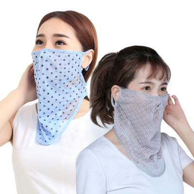 Sunscreen mask thin air-proof face covering full dust-proof shade face cover cover veil cycling goddess summer neck guard