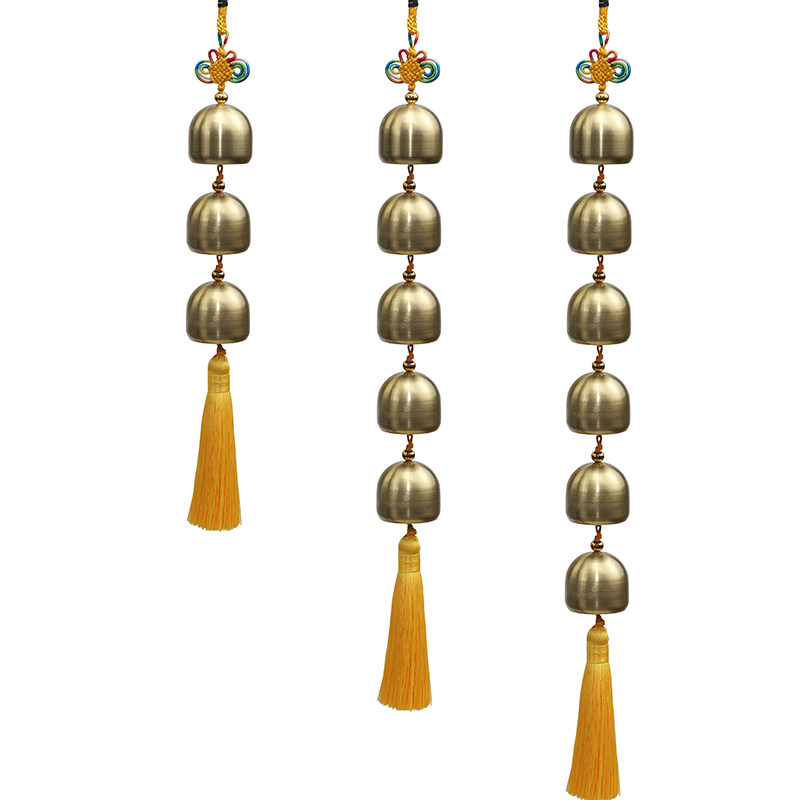 Creative Chinese Pure Copper Bronze Bell Bell Bell Air Bell Hanging Decoration Home Interior Shop Pendant 1-12 Bell Customizable Number