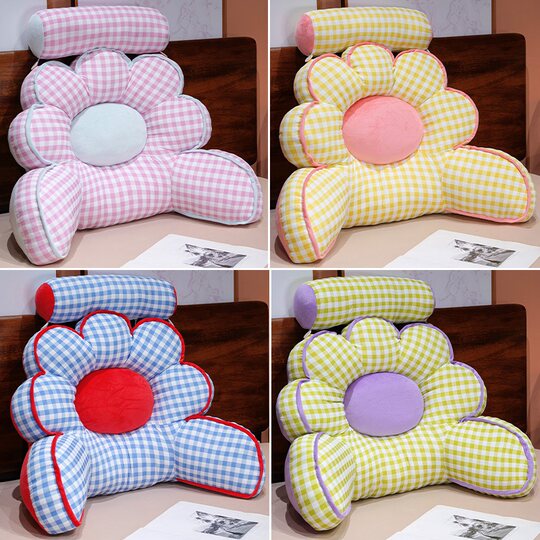 Flower-Shaped Office Chair Cushion Lumbar Support Cushion for Long Sitting, Back Cushion, Chair Sofa Throw Pillow