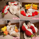 Persimmon-Shaped Long Pillow, Children's Bed Pillow for Hugging While Sleeping, Side Sleeping, Leg-Hugging, Soft Candied Fruit Pillow, Cushion, Headrest