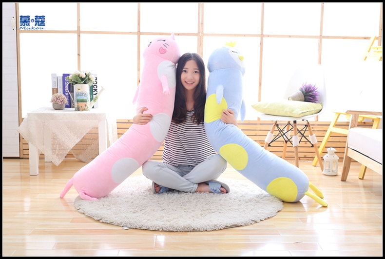 Dải phim hoạt hình gối rửa giường gối đệm lớn hình trụ trai ngủ gối dễ thương - Trở lại đệm / Bolsters bộ chăn gối văn phòng giá rẻ
