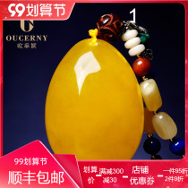 Ozini Collection Grade Natural Beeswax Water Drop Pendant Amber Necklace Womens Chicken Oil Yellow Red Mens and Womens Pendant