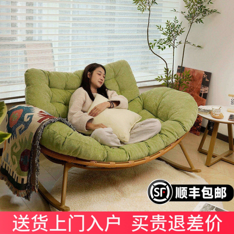 Rocking Chair Sofa, Living Room Recliner, Adult Sleeping Chair, Home Leisure Lazy Chair, Balcony Sunbathing Chair, Dual-Purpose for Sitting and Sleeping Rocking Chair Sofa, Living Room Recliner, Adult Sleeping Chair, Home Leisure Lazy Chair, Balcony Sunbathing Chair, Dual-Purpose for Sitting and Sleeping