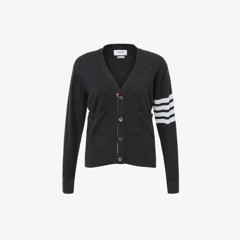 Thom Browne Tom Brown Men's Classic Four-Stripe Casual Fashion Cardigan Knit Cardigan