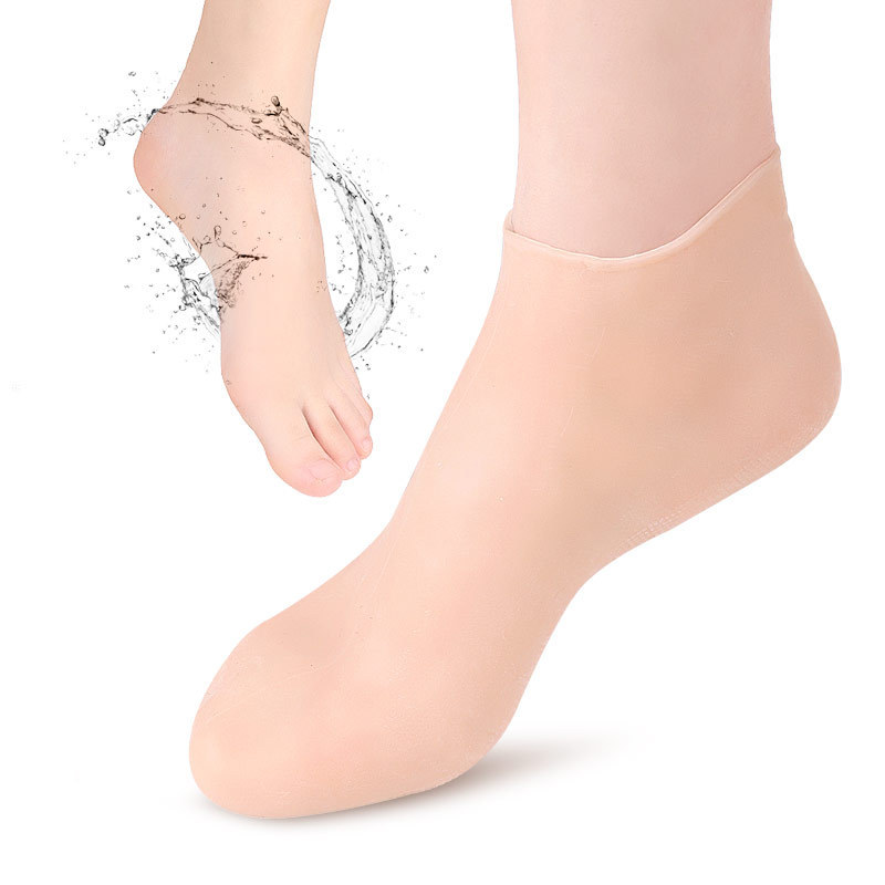 Silicone Socks Moisturizing, Whitening, Anti-Cracking, Men's and Women's Full Foot Protection, Waterproof, Anti-Dry Cracking Protective Cover, Foot Mask, Beach Socks