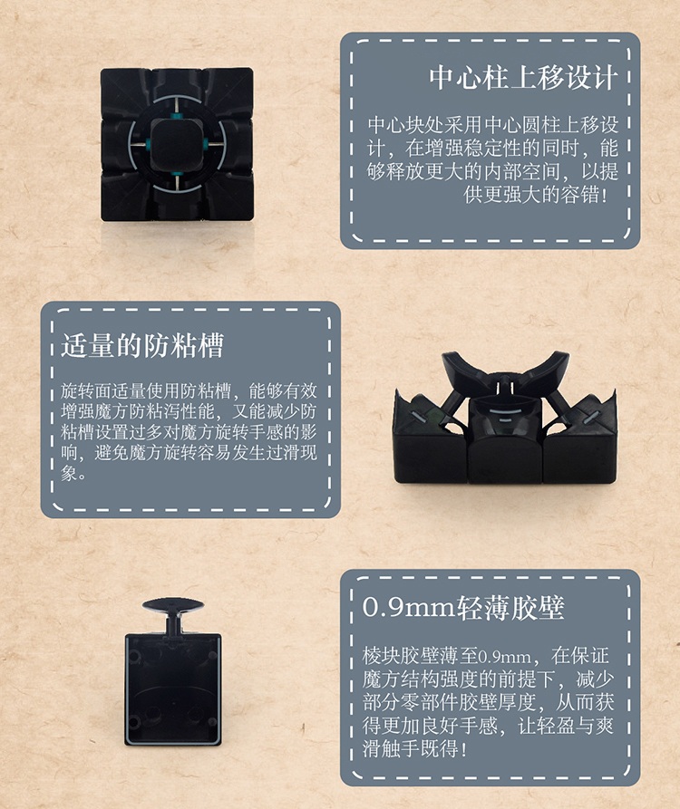 Văn hóa miền ma thuật Yancheng khối thứ ba chuyên nghiệp Rubiks cube YAN3 thứ ba trò chơi thứ ba Đồ chơi khối lập phương Rubik - Đồ chơi IQ shop đồ chơi trẻ em