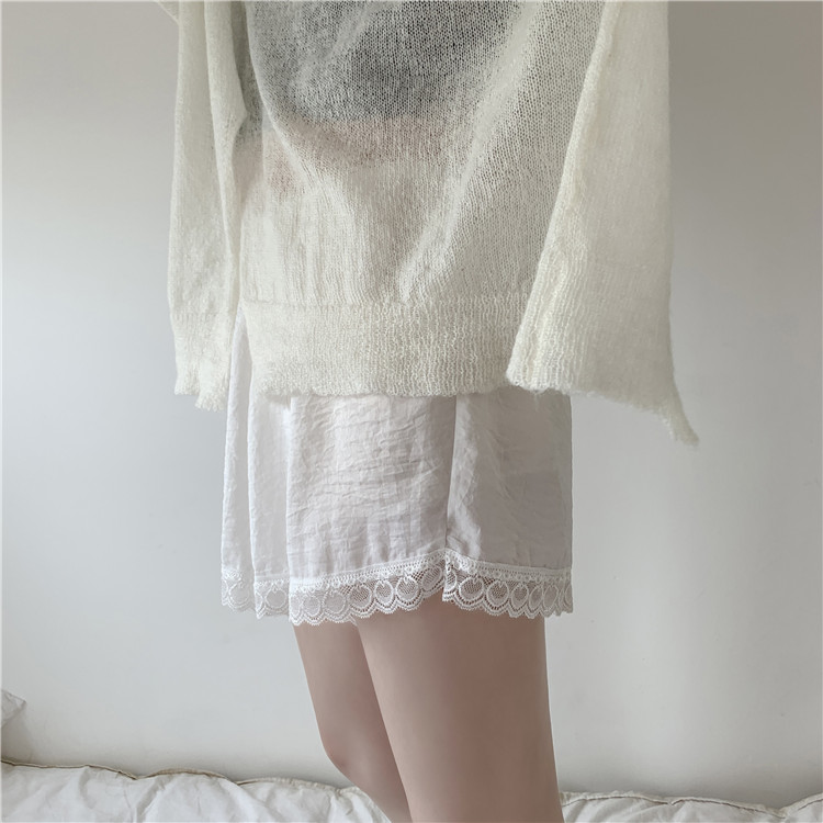 Ren mô phỏng quần short lụa lỏng quần an toàn nữ chống ánh sáng có thể được mặc bên ngoài quần legging bảo hiểm quần ngủ mùa hè ngắn - Quần short quần đùi bò