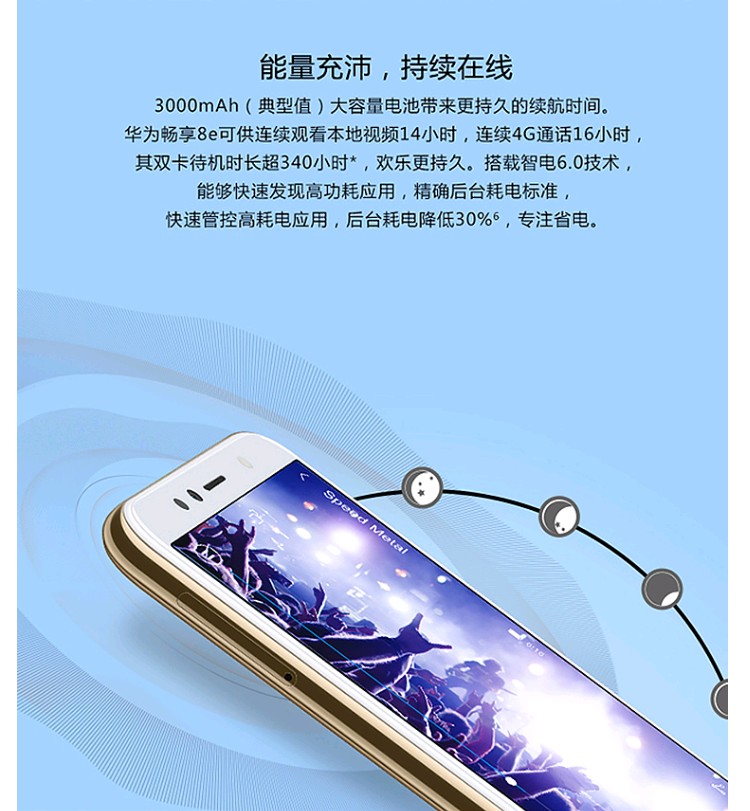 Huawei / Huawei tận hưởng 8e điện thoại thông minh Netcom 4G đầy đủ Điện thoại di động Android cũ dành cho sinh viên 8e - Điện thoại di động viettel điện thoại