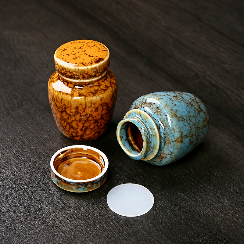 Mini Incense Powder, Traditional Chinese Medicine Ointment, Pill Jar, Ceramic Sealed Small Container, Ointment Cream Box, Honey Storage Jar, Portable