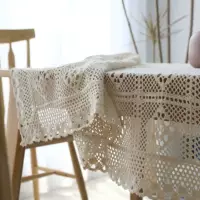 Complex Gulei Si móc handmade hoa trắng nền chụp khăn trải bàn vải cá tính hoài cổ vải bảng truyền hình bìa vải - Khăn trải bàn khăn trải bàn sofa