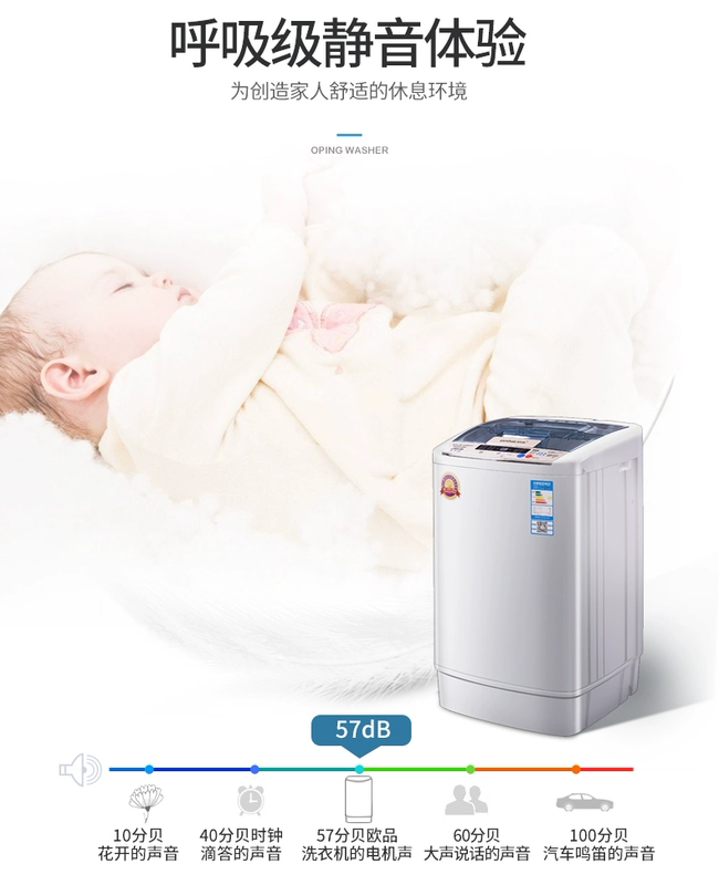 Sản phẩm châu Âu 6,5 kg bánh xe sóng tự động mini máy giặt nhỏ nhà ký túc xá đặc biệt Kg7 sinh viên 6 khô