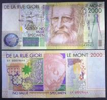 Gravure Denaro GIOR Corporation Da Vinci 2000 Note Note Fluorescence Notes New Single