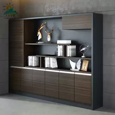 Office cabinet file cabinet wooden bookcase bookshelf partition cabinet simple modern with lock storage cabinet