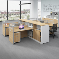 Office table and chair combination simple modern staff desk card seat partition screen desk high Cabinet Finance table