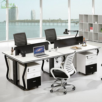 Changsha office furniture staff desk and chair simple screen partition combination 2 people 4 people staff work card