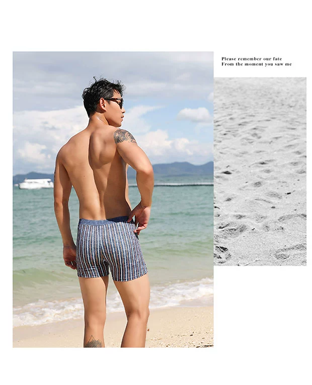 Quần bơi nam Shu Man, khô nhanh, thể thao thoáng khí, quần bơi, võ sĩ bốn cánh, bơi nam, suối nước nóng, quần short - Nam bơi đầm