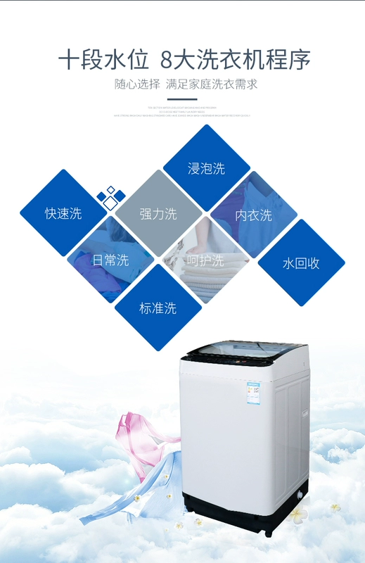 Máy giặt tự động Jinsong XQB100-K8410A công suất lớn 10 kg Máy giặt gia đình câm - May giặt