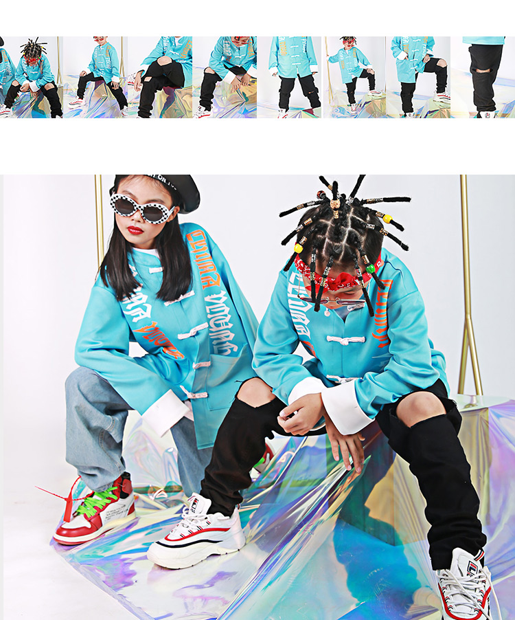 Vũ trường Xi mùa thu mới trẻ em hip hop lỗ đen quần lỏng thủy triều thương hiệu quần jean đường phố cao hip-mẹ hiphop quần jean lót lông trẻ em