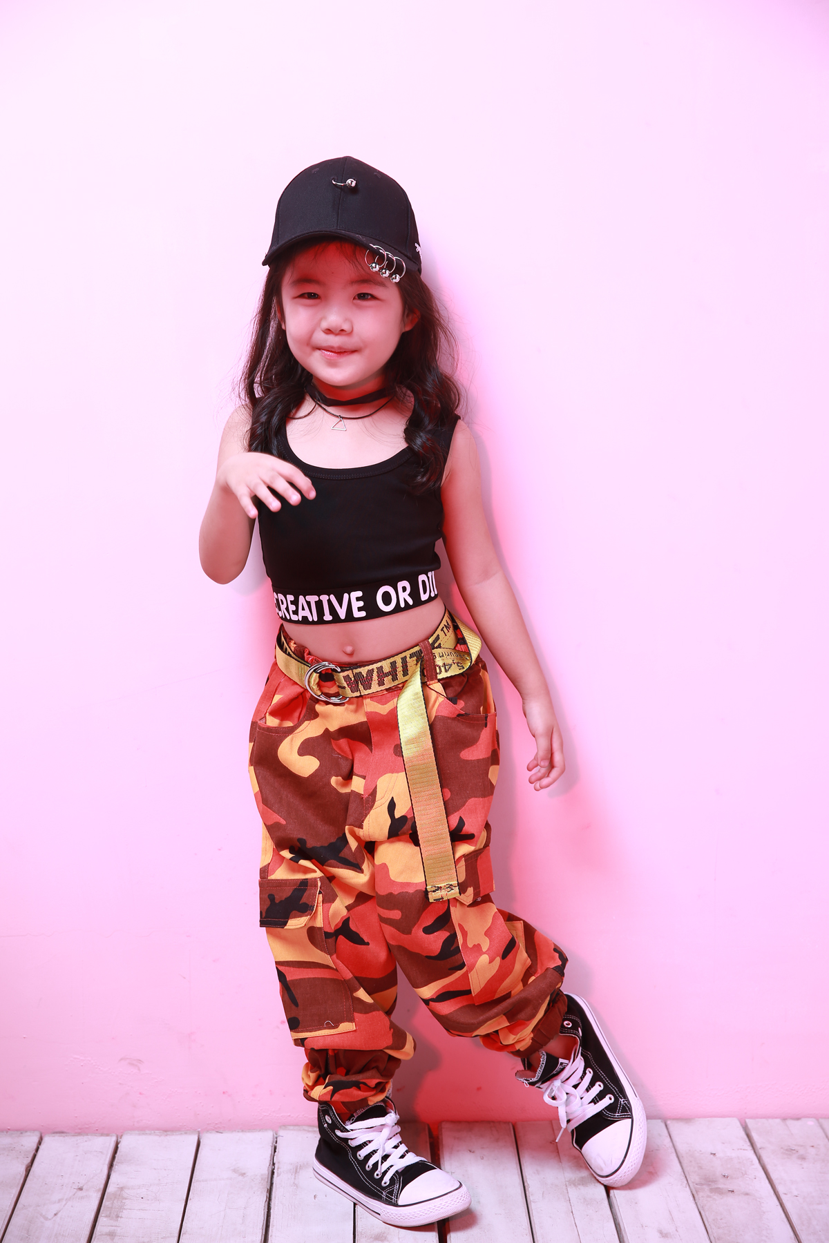 Trẻ em gái jazz thư khiêu vũ vest cotton Hàn Quốc phiên bản của rốn hip hop jazz trang phục hiphop phong cách mới