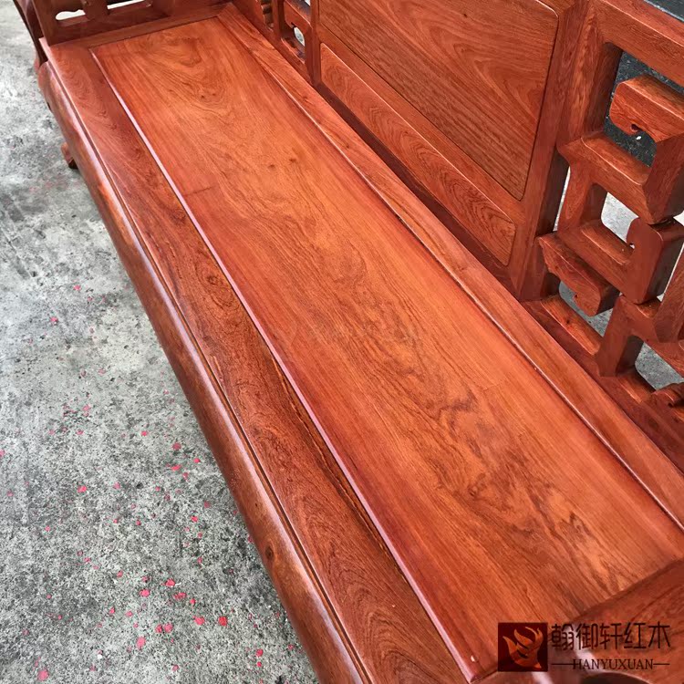 Boutique Burmese gỗ hồng mộc lớn phong phú kết hợp sofa nước 1 + 1 + 3 sáu mảnh đặt trái cây lớn gỗ hồng mộc đồ nội thất phòng khách - Bộ đồ nội thất mẫu bàn ghế gỗ phòng khách hiện đại