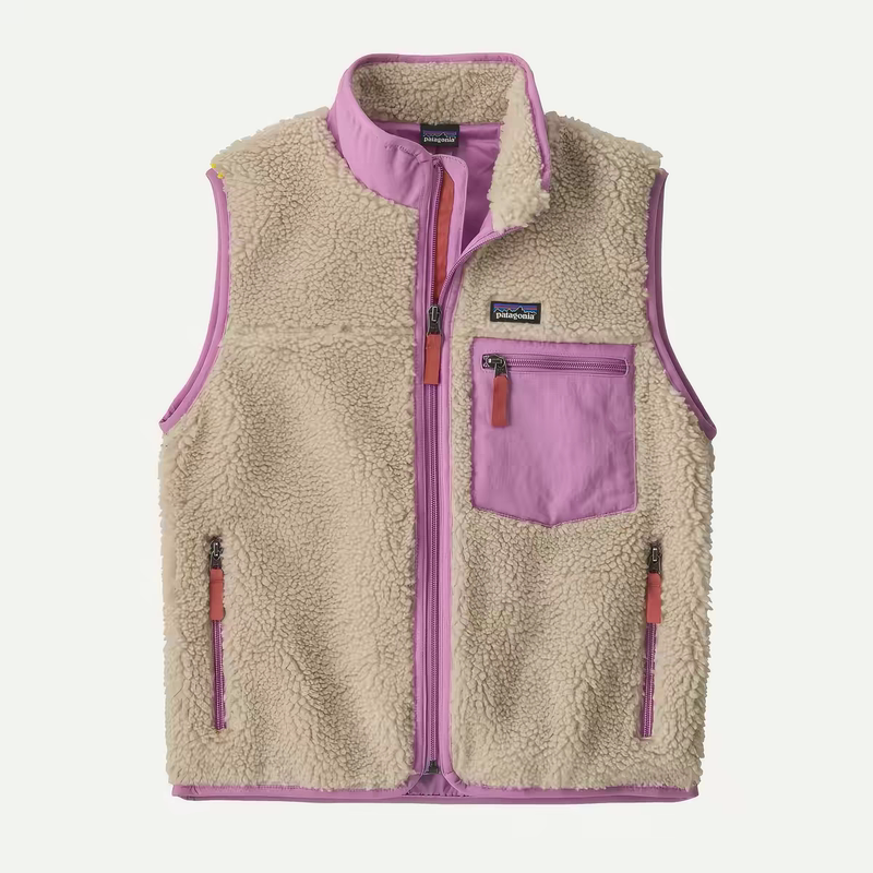 [Authentic Overseas Purchase] Patagonia Retro-X Fleece Vest Jacket for Big Kids, Autumn/Winter Versatile Top