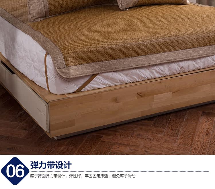 Giống như một ghế mat mây ba mảnh chính hãng Single Double gấp mat 0,9 / 1,2 m giường 1.5m1.8m - Thảm mùa hè chieu tre 1m2